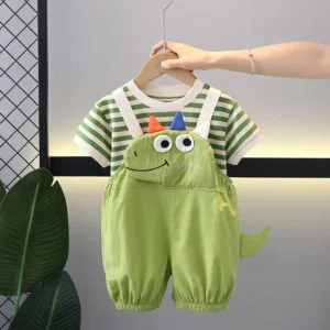 Boys Fun Dinosaur Shorts Set